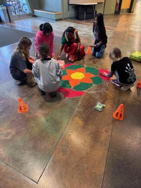 Students celebrating Diwali